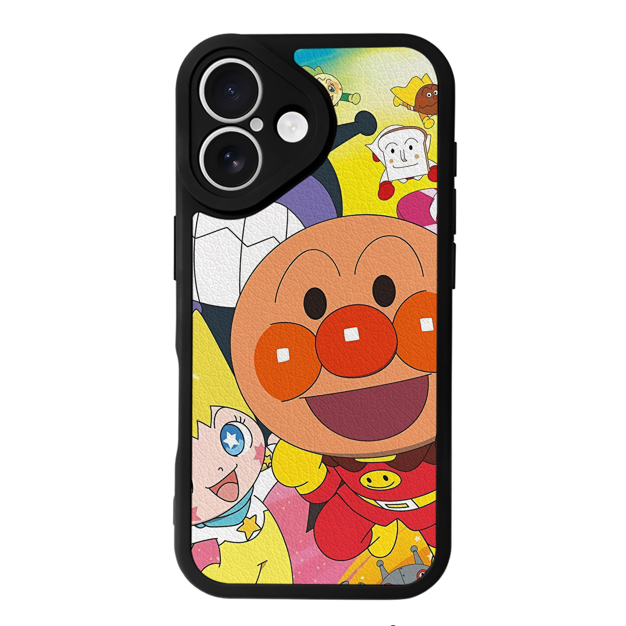 （画像用） アンパンマン Anpanman 【iPhone 16シリーズ対応】シリコンスマホケース（レザー調） 材質：シリコン